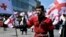 Участник шествия в Тбилиси в День святости семьи, 17 мая 2017 года