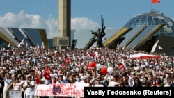 Акция в Минске против фальсификаций на выборах, 16 августа