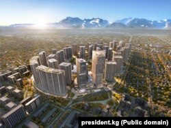 Бишкектеги мурдагы ат майдандын аймагы. Royal Central Park комплексинин долбоору.