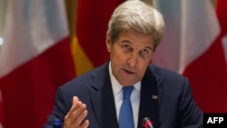 U.S. Secretary of State John Kerry said he was "frustrated" that his diplomatic efforts to end the Syrian war haven't been backed by the threat of military force.