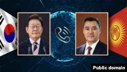  Ли Чжэ Мён жана Садыр Жапаров.