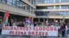 Protest studenata u blokadi i građana zbog privođenja studenta Stefana Tomića, ispred Palate pravde u Beogradu, 26. jun 2025.