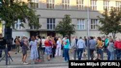 Protest ispred Pete beogradske gimnazije, Beograd, Srbija, 1, septembar 2025. 