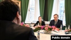 Германија - Средба на Питер Соренсен, претставник на ЕУ за дијалогот Косово - Србија со косовскиот премиер Албин Курти, Минхен, 14.02.2025.
