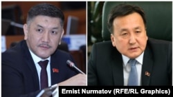 Жогорку Кеңештин депутаттары Төрөбай Зулпукаров менен Асылбек Жээнбеков.