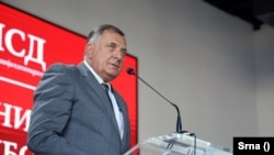 Milorad Dodik, predsjednik Saveza nezavisnih socijaldemokrata (SNSD), u Banjoj Luci, 8. avgusta