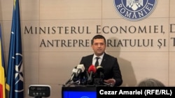 Ministrul Economiei, Radu Miruță, într-o conferință susținută la minister pe 21 august 2025