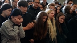 Funeral Held For Teenager, Parents Killed in Russian Strike On Kyiv