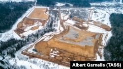 An aerial view of the Yadrovo landfill site