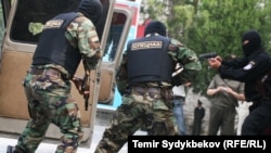 Кыргызстандын милиция кызматкерлери. Иллюстрация.