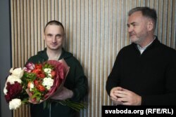 Андрэй Кузьнечык і Стывэн Капус у Вільні, 13 лютага 2025 году