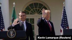 Američki predsjednik Donald Trump i brazilski predsjednik Jair Bolsonaro tokom njegove posjete Bijeloj kući, 19. marta 2019.