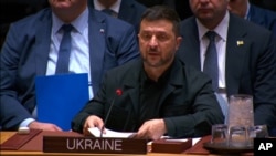 Володимир Зеленський під час виступу на засіданні Ради безпеки ООН