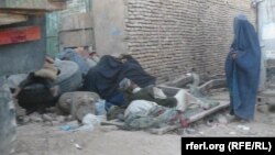 تعدادی از زنان معتاد در شمال افغانستان