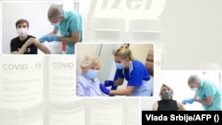 Vakcinacije u Srbiji i Velikoj Britaniji: Vakcinacija premijerke Ane Brnabić, ministarke Darije Kisić Tepavčević i pacijentkinje bolnice u Haksbiju (Haxby), gradu na severu Engleske