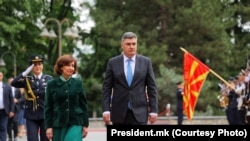 Хрватскиот претседател Зоран Милановиќ и македонската претседателка Гордана Сиљановска-Давкова, 7 мај 2025 година
