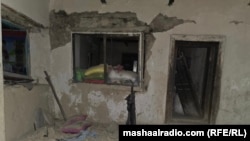 یو طالب چارواکی وايي، په خوست کې ډرون برید د کور یوشمېر خونې ړنګې او زیانمنې کړې دي - د اګست ۲۸مې انځور.