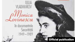 Detaliu de pe coperta volumului „Monica Lovinescu în documentele Securității. 1949-1989”, de Iulia Vladimirov