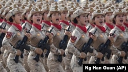 Китайские военнослужащие на параде в Пекине. 3 сентября 2025 года