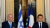 Presidenti francez Emmanuel Macron dhe kryeministrin izraelit Benjamin Netanyahu në një konferencë të përbashkët për media në vitin 2017.