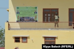 A paramilitary soldier guards the sports festival amid tough security situation.