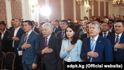 Жаныбек Абиров на съезде партии СДПК. 31 марта 2018 года.