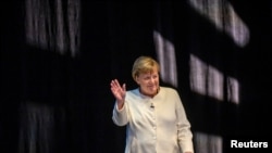 Колишня канцлерка Німеччини Ангела Меркель презентує свої мемуари під назвою «Свобода. Спогади 1954 – 2021» (Freiheit. Erinnerungen 1954 – 2021) у Берліні, Німеччина, 26 листопада 2024 року