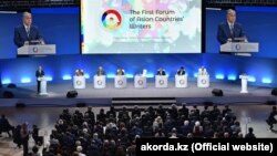 Президент Казахстана Касым-Жомарт Токаев на открытии форума писателей Азии. Нур-Султан, 4 сентября 2019 года.
