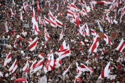 Під час Маршу нової Білорусі. Мінськ, 23 серпня 2020 року