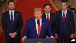 President Donald Trump addressed the nation from the White House after US strikes on nuclear targets in Iran on June 21, 2025.