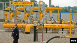 A pumping station for a Moldovan-Romanian gas pipeline in Zagarancea 