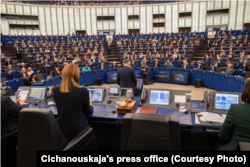 У залі Эўрапарлямэнту