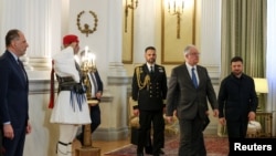 Владимир Зеленский Афиныдагы сапар учурунда. 16-ноябрь, 2025-жыл 