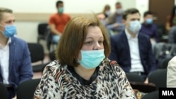 Katica Janeva tokom ročišta u predmetu "Reket"