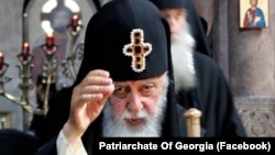 Патриарх Грузии Илия Второй во время проповеди 1 марта