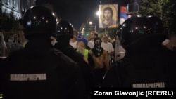 Žandarmerija na protestu u Beogradu, Srbija, 15. avgust 2025.