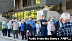 Vakcinacija u Olimpijskoj dvorani Zetra u Sarajevu, maj 2021. 