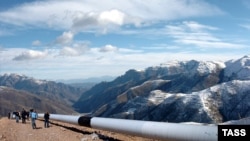 A section of the Iran-Armenia crossborder gas pipeline