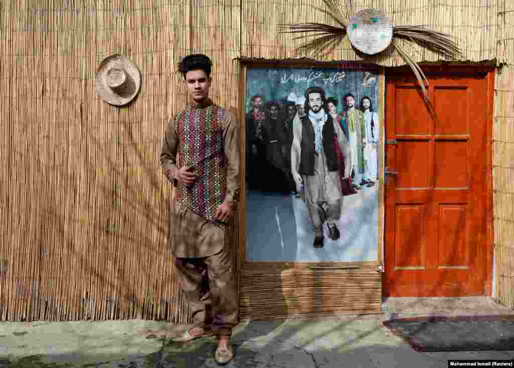 Sultan Qasim Sayeedi, 18, scours&nbsp;social media&nbsp;to study fashion. "We're afraid that if the Taliban come, we will not be able to hold our shows." But he also says it's time the fighting ended. "If American troops go, peace will come."