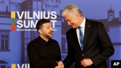 Президент Литви Гітанас Науседа (п) з українським колегою Володимиром Зеленським, фото ілюстративне