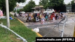 د بلوڅانو یووالي کمېټۍ غړو او پلویانو د جولای له نیمايي راهیسې پرلت ته دوام ورکړی - د جولای ۲۲مې له ویډیو اخیستل شوی انځور.