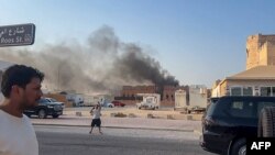 Qətərin paytaxtı Dohada partlayışlardan sonra tüstü qalxır. 9 sentyabr 2025