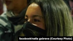 ნათია გაბრავა საპროტესტო აქციაზე