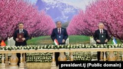 Лидеры трех центрально-азиатских стран в Худжанде. 31 марта 2025