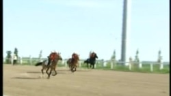 Turkmen State TV Edits Out President's Fall From Horse