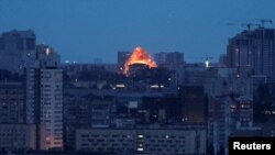 O explozie în Kremlin în timpul unui atac rusesc cu drone asupra Kievului. 7 mai 2025.