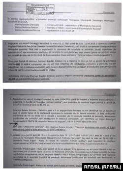 Fragmente din raportul a patru dintre membrii Consiliului de Administrație