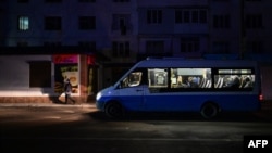 Imagine din Varnița, sat din dreapta Nistrului conectat la rețeaua electrică transnistreană, în timpul deconectărilor programate de curent electric, pe 17 ianuarie 2025.