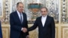 Iranian Foreign Minister Abbas Araqchi is seen greeting his Russian counterpart, Sergei Lavrov (file photo).