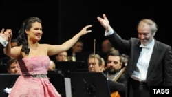 Russian soprano Anna Netrebko (left) and conductor Valery Gergiev (right) have come under fire for their support of the Kremlin's stance on Ukraine. 